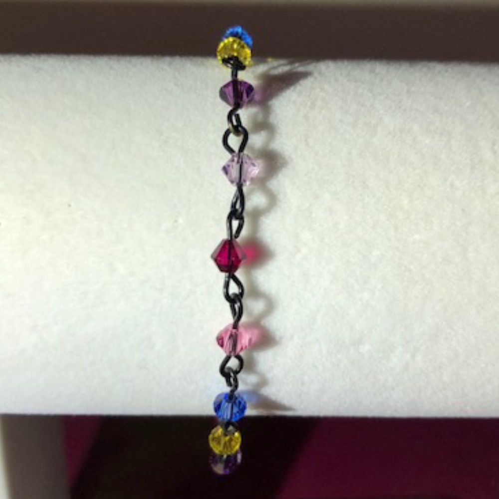 Rainbow Swarovski Crystals Bracelet/Earring Set